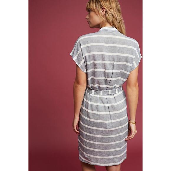 New Anthropologie Camden Grey & White Shirt Dress by Corey Lynn Calter XS $168 - Picture 2 of 3